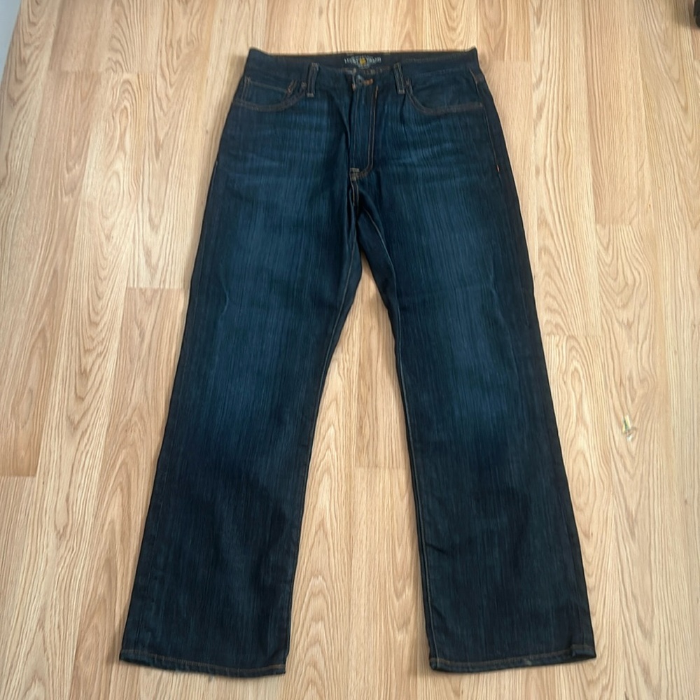 Blue Lucky Brand 181 Relaxed Straight Fit Jeans